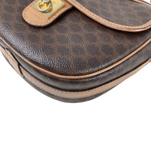 Load image into Gallery viewer, CELINE BAG SHOULDER POCHETTE MACADAM FLAP PVC LEATHER M13 BROWN -01468