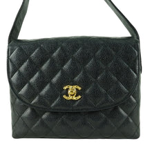 Load image into Gallery viewer, CHANEL Black Caviar Leather Vintage Shoulder Bag - 01372