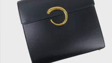 Load and play video in Gallery viewer, CARTIER PANTHER 2WAY HAND SHOULDER BAG BLACK - 01494