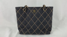 Load and play video in Gallery viewer, CHANEL Wild Stitch Wool Chain Tote Bag - 01371
