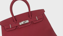 Load and play video in Gallery viewer, HERMES BIRKIN 30 TOGO SILVER BUCKLE SQUARE H - 01492