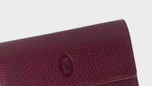 Load and play video in Gallery viewer, CARTIER MUST CLASP TRI-FOLD WALLET CLASP CLOSURE COMPACT WALLET - 01481