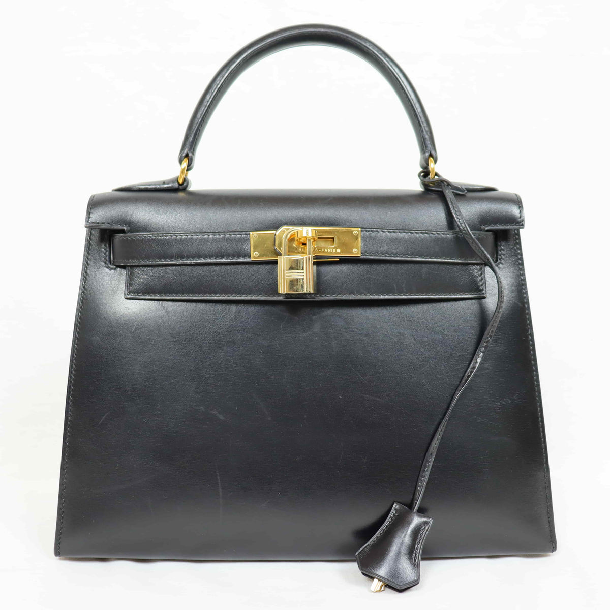 Hermes Kelly 28 Box Black  Luxury pre-owned fashion from Japan –  Fingertips Vintage