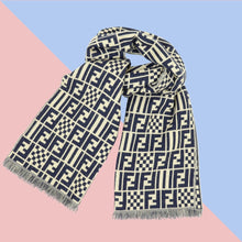 Load image into Gallery viewer, Fendi FF Light Brown Wool Scarf - 01042