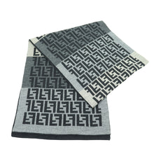 Load image into Gallery viewer, Fendi FF Gray Double Side Wool Scarf - 01043