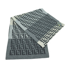 Load image into Gallery viewer, Fendi FF Gray Double Side Wool Scarf - 01043