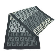 Load image into Gallery viewer, Fendi FF Gray Double Side Wool Scarf - 01043