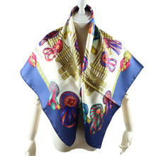 Load image into Gallery viewer, Hermes Carre 90 Les Rubans Du Cheval Blue Scarf - 01254