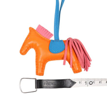 Load image into Gallery viewer, Hermes Rodeo PM Orange Poppy / Blue Zanzibar / Rose Azalee Bag Charm - 01162