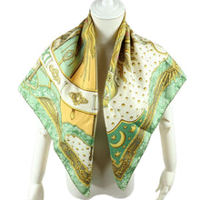 Load image into Gallery viewer, Hermes Carre 90 Carpe Diem Green Scarf - 01282