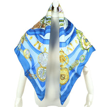 Load image into Gallery viewer, Hermes Carre 90 Parmi Les Fleurs Blue Scarf - 01264