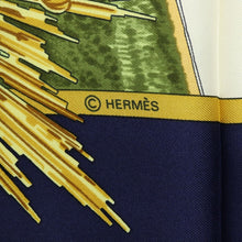 Load image into Gallery viewer, Hermes Carre 90 Sanssoucy Navy Scarf - 01273
