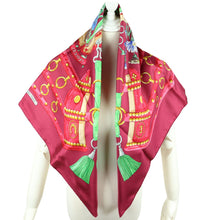 Load image into Gallery viewer, Hermes Carre 90 Aux Champs Bordeaux Scarf - 01239