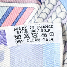 Load image into Gallery viewer, Hermes Sangles en Zigzag Purple Carre 90 Scarf - 01216