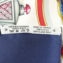 Load image into Gallery viewer, Hermes Carre 90 Qu Importe Le Flacon Blue Scarf - 01246