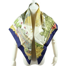 Load image into Gallery viewer, Hermes Carre 90 Sanssoucy Navy Scarf - 01273