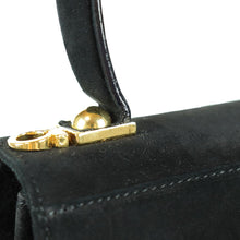 Load image into Gallery viewer, Salvatore Ferragamo Gancini Suede Black 2 Way Bag - 01303