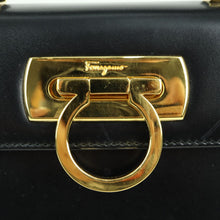 Load image into Gallery viewer, Salvatore Ferragamo Gancini Black 2 Way Bag - 01308