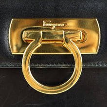 Load image into Gallery viewer, Salvatore Ferragamo Gancini Black 2 Way Bag - 01289