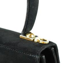 Load image into Gallery viewer, Salvatore Ferragamo Gancini Suede Black 2 Way Bag - 01303