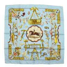 Load image into Gallery viewer, Hermes Carre 90 Cogeaux Sky Blue Scarf - 01280