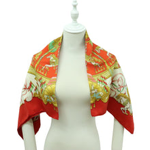 Load image into Gallery viewer, Hermes Carre 90 Luna Park Red Scarf - 01333