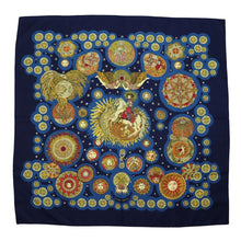 Load image into Gallery viewer, Hermes Carre 90 Le Roy Soleil Navy Scarf - 01266