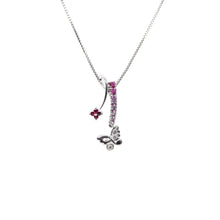 Load image into Gallery viewer, K18WG Pink Sapphire 0.33ct Ruby 0.12ct Necklace - 01168
