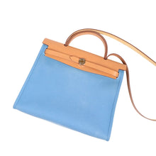 Load image into Gallery viewer, Hermes Herbag Zip PM Light Blue 2 Way Bag - 01189