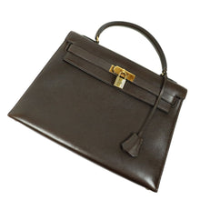 Load image into Gallery viewer, Hermes Kelly 32 Brown Circle P Handle Bag - 01138