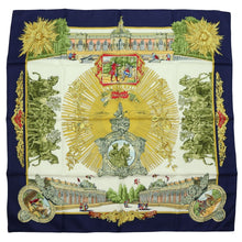 Load image into Gallery viewer, Hermes Carre 90 Sanssoucy Navy Scarf - 01273