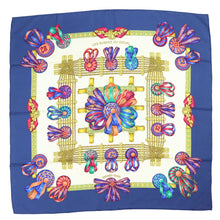 Load image into Gallery viewer, Hermes Carre 90 Les Rubans Du Cheval Blue Scarf - 01254