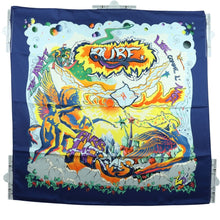 Load image into Gallery viewer, Hermes Carre 90 The Alfee Navy Scarf - 01338