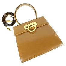 Load image into Gallery viewer, Salvatore Ferragamo Gancini Caramel 2 Way Bag - 01236