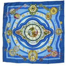 Load image into Gallery viewer, Hermes Carre 90 Parmi Les Fleurs Blue Scarf - 01264