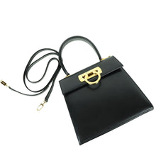 Load image into Gallery viewer, Salvatore Ferragamo Gancini Black 2 Way Bag - 01238