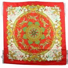 Load image into Gallery viewer, Hermes Carre 90 Luna Park Red Scarf - 01333