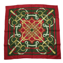 Load image into Gallery viewer, Hermes Carre 90 Eperon D'or Red Green Scarf - 01265