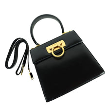 Load image into Gallery viewer, Salvatore Ferragamo Gancini Black 2 Way Bag - 01289