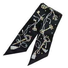 Load image into Gallery viewer, Hermes Les Cles a Pois Black Twilly - 01258