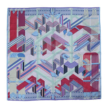 Load image into Gallery viewer, Hermes Sangles en Zigzag Purple Carre 90 Scarf - 01216