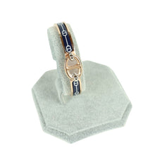 Load image into Gallery viewer, Hermes Mini Clic Chaine D Ancre Farandole Navy Bracelet - 01257
