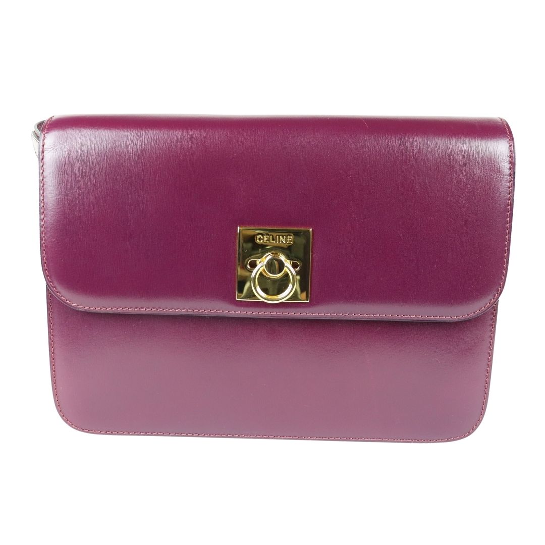 Celine Ring Lock Purple Shoulder Bag - 01224 – Fingertips Vintage