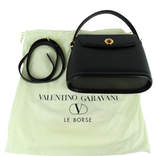 Load image into Gallery viewer, Valentino Twist Lock Black 2 Way Bag - 01296