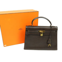 Load image into Gallery viewer, Hermes Kelly 32 Brown Circle P Handle Bag - 01138