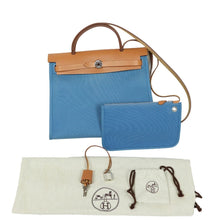 Load image into Gallery viewer, Hermes Herbag Zip PM Light Blue 2 Way Bag - 01189