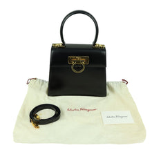 Load image into Gallery viewer, Salvatore Ferragamo Gancini Black 2 Way Bag - 01308