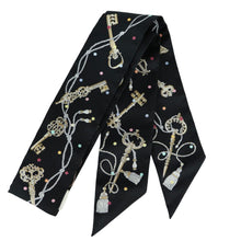 Load image into Gallery viewer, Hermes Les Cles a Pois Black Twilly - 01258