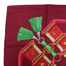 Load image into Gallery viewer, Hermes Carre 90 Aux Champs Bordeaux Scarf - 01239
