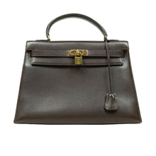 Load image into Gallery viewer, Hermes Kelly 32 Brown Circle P Handle Bag - 01138